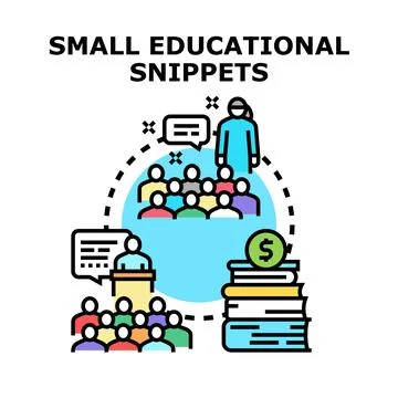 Educational snippets vector concept teaching and learning Stock Illustration