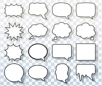 Educational Speech Bubbles Vector Set For Kids And School Design Stock Illustration