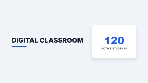 Educational statistic graphic: 30 active students in a modern classroom set.. Stock Footage 337502168