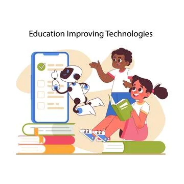 Educational stress concept. Flat vector illustration Stock Illustration