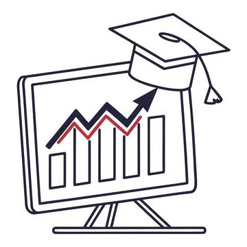 Educational Success Progress Chart Vector Icon Stock Illustration