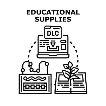Educational supplies and learning tools development concept イラスト素材