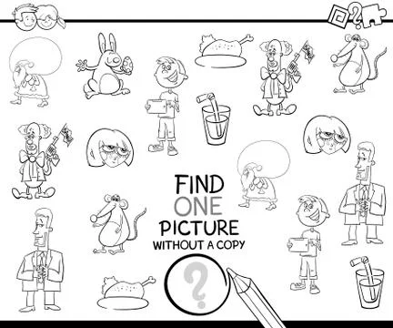 Educational task coloring page Illustrazione stock