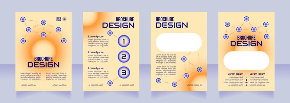 Educational technology blank brochure design Stock Illustration