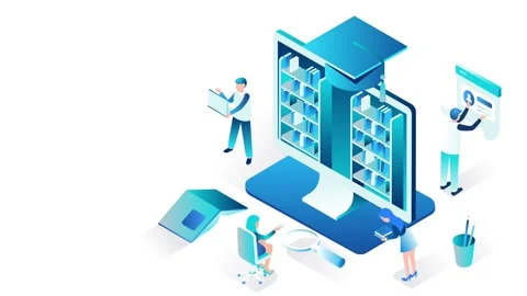 Educational Technology Concept with Digital Learning and Interactive E-Lear.. 스톡 동영상 341920059