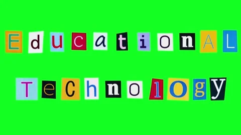 Educational technology headline in isolated template on alpha channel background Stock Footage 316721716