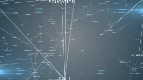 Educational technology school from home distance education learning Stock Footage 128020809