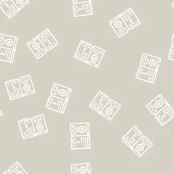 Educational textbook line vector seamless pattern line イラスト素材
