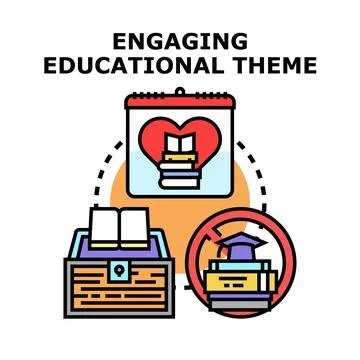 Educational theme engaging with a love for learning Stock Illustration