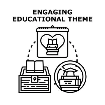 Educational theme engaging with a love for learning Stock Illustration