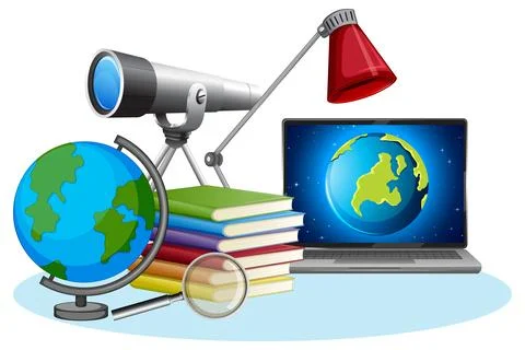 Educational Tools and Technology Vector Illustration Stock Illustration