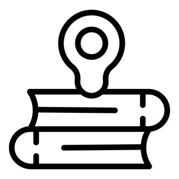 Educational tourism book stack icon outline vector. Travel education Stock Illustration
