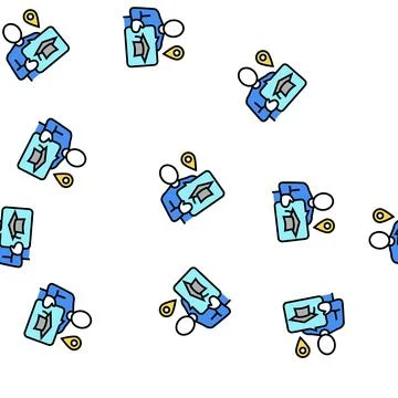 Educational tourism vector seamless pattern 스톡 일러스트