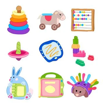 Educational toy set cartoon vector illustration イラスト素材