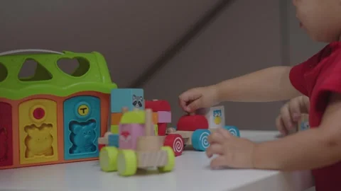 educational toys baby toddler playing Stock Video Pond5