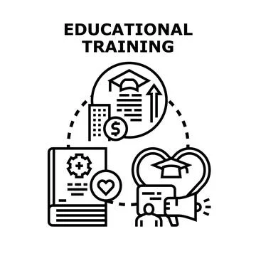 Educational training concept, learning development, career growth Stock Illustration