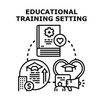 Educational training setting for career development and success Stock Illustration