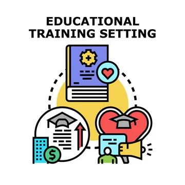Educational training setting for career development and success Stock Illustration
