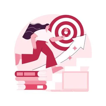 Educational trajectory abstract concept vector illustration. Stock Illustration