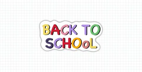 Educational typography sticker placed on a grid plane, showcasing colorful 스톡 일러스트
