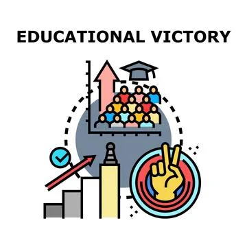 Educational victory concept showing learning and success イラスト素材