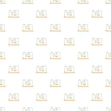 Educational wire and beads toy seamless pattern Stock Illustration