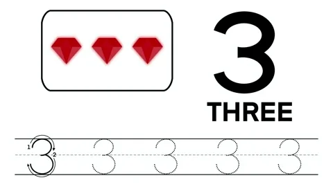 Educational worksheet teaching number th... | Stock Video | Pond5