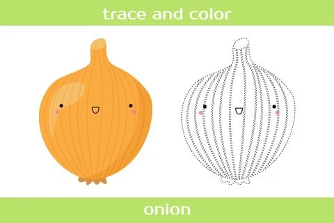 Educational worksheet Trace and color. Stock Illustration