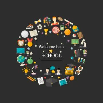 Education,knowledge icon set Stock Illustration