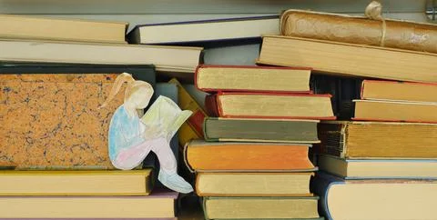 Education,learning,knowledge back to school concept,books on a shelf with d.. Stock Photos