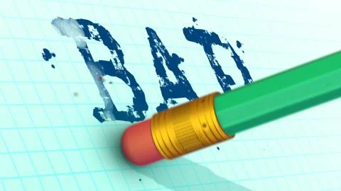 Educative 3d illustration of a long green pencil with a ferrule and eraser ta Stock Illustration