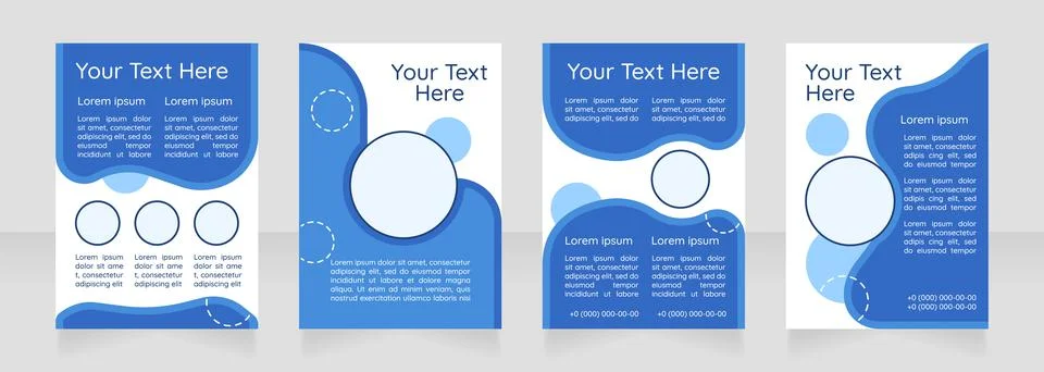Educative blank brochure layout design Stock Illustration