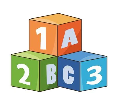 Educative blocks toy Stock Illustration