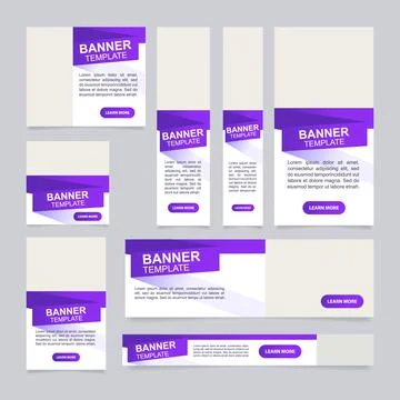 Educative seminar and workshop web banner design template Stock Illustration