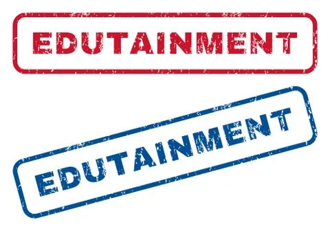 Edutainment Rubber Stamps Stock Illustration