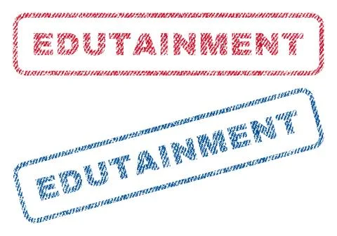 Edutainment Text Textile Seal Stamp Watermarks Stock Illustration