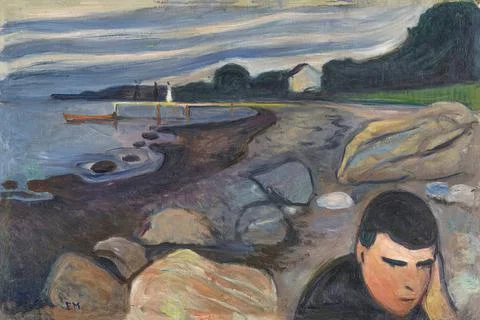 Edvard Munch - Melancholy Stock Photos