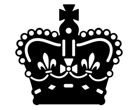 The Edwardian Crown, the British Crown - vector silhouette image for a logo, イラスト素材