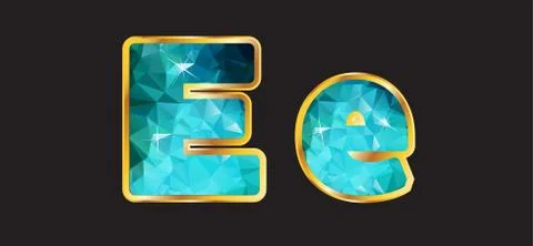 Ee with gold and teal VECTOR Stock Illustration