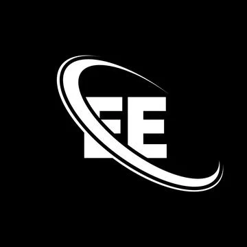 EE logo. E E design. White EE letter. EE/E E letter logo design. Initial le.. Foto stock