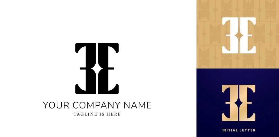 EE logo letter Illustrazione stock