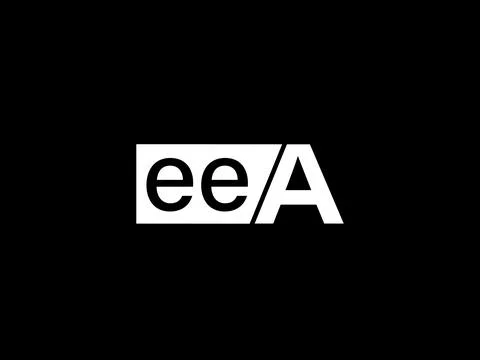 EEA Logo and Graphics design vector art, Icons isolated on black background Stock Illustration