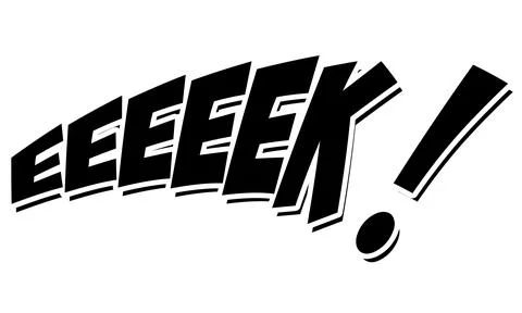 Eeeeek! Vector comic speech bubble effect. Stock Photos
