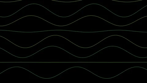 EEG brainwave lines on black background overlay 4K Vídeo Stock 336624976