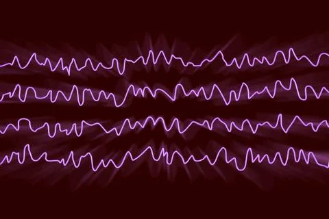 EEG Electroencephalogram, brain wave in awake state during rest Stock Illustration