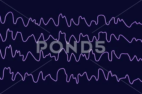EEG Electroencephalogram, brain wave during sleeping Stock Illustration