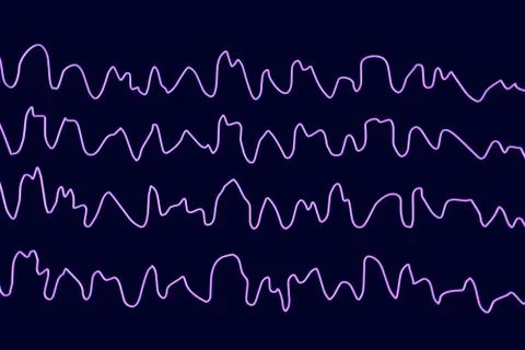 EEG Electroencephalogram, brain wave during sleeping Stock Illustration