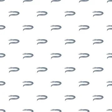 Eel fish swimming seamless pattern background design Stock Illustration