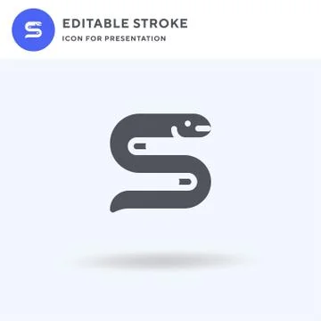 Eel icon vector, filled flat sign, solid pictogram isolated on white, logo il Stock Illustration