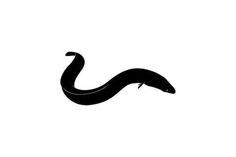 Eel Silhouette Stock Illustration